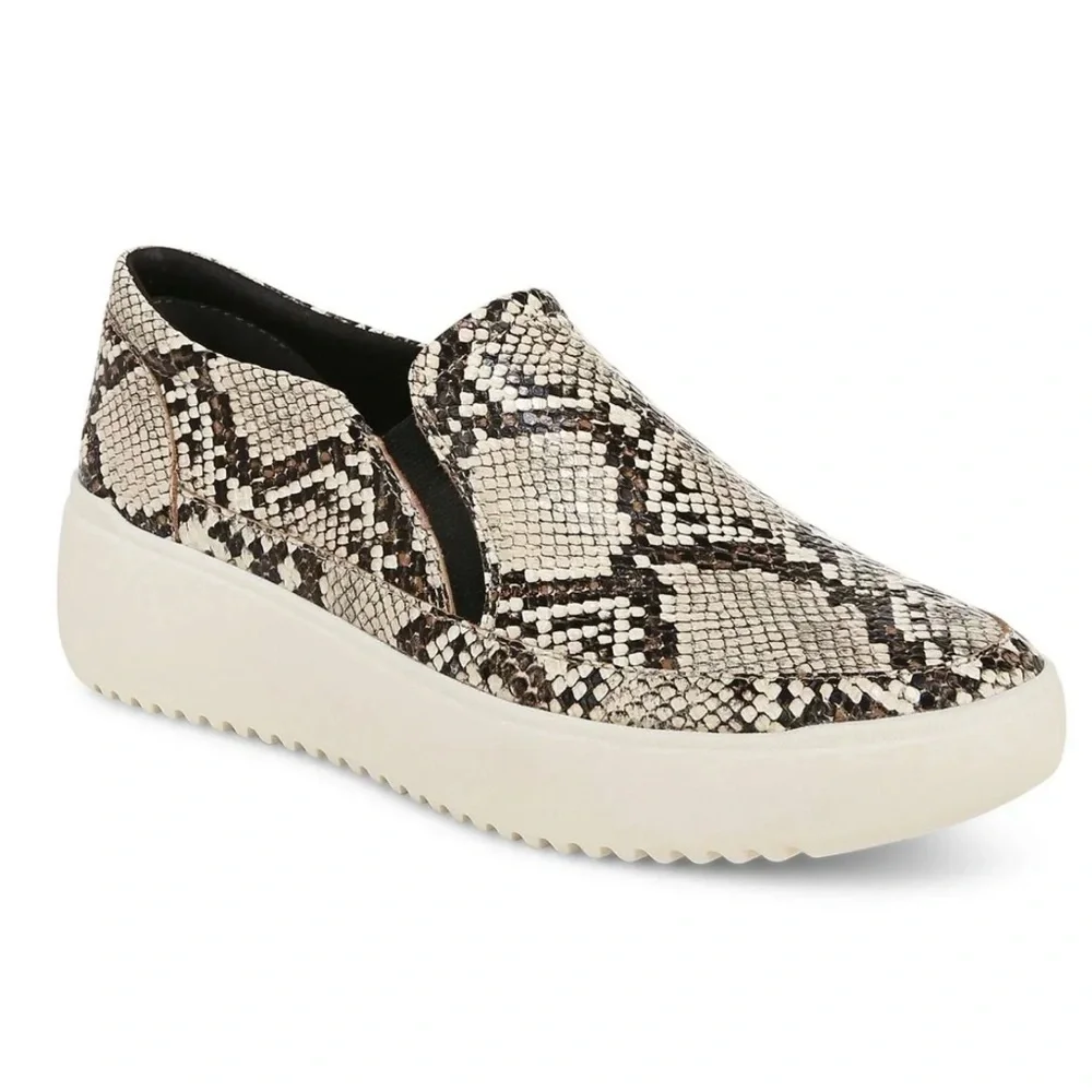 Vionic Kearny Snake Print Platform Slip On Sneaker Orthotic 8.5